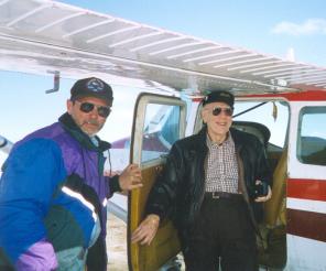 Pilot Jim with Rev. Bill Wartes, Teena's dad